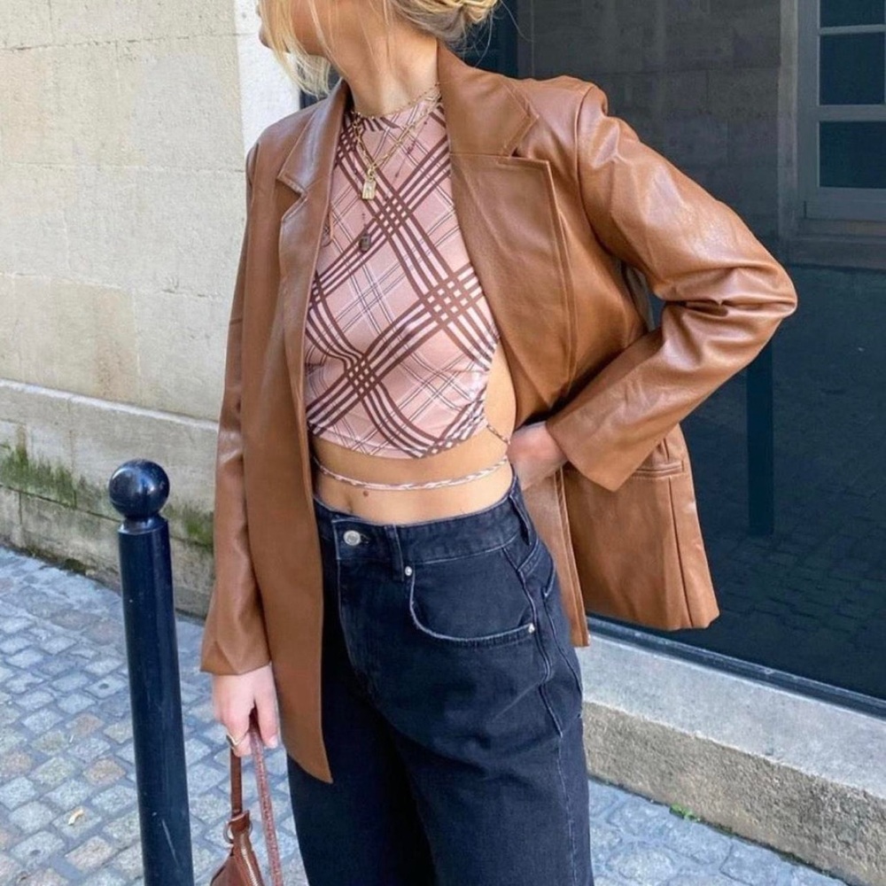 VRG GRL Fashion Status 90's Jacket // Tan